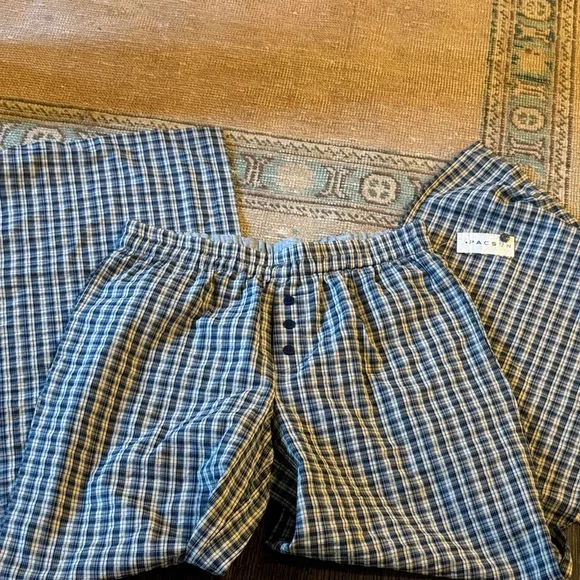 PacSun Blue Plaid Kids Bottoms - Picture 1 of 4